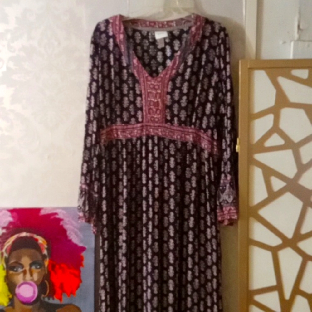 Knox Rose Boho Floral Maxi Dress XXL